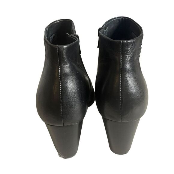 Vionic Size 10 W Georgia Ankle Boot Black Silver Studded Side Leather Side Zip - Picture 4 of 12